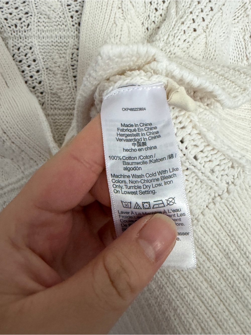Madewell Open Cable-Stitch Cardigan Sweater Ivory XS - Picture 6 of 6